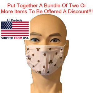 Children's Washable Face Mask Dk Pink Mickey Mouse